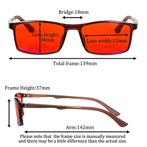 Good Sleep Blue Light Blocking Glasses Men Red Lenses TR90 Frame Aluminium Temples Orange Lens Computer Glasses Men for You