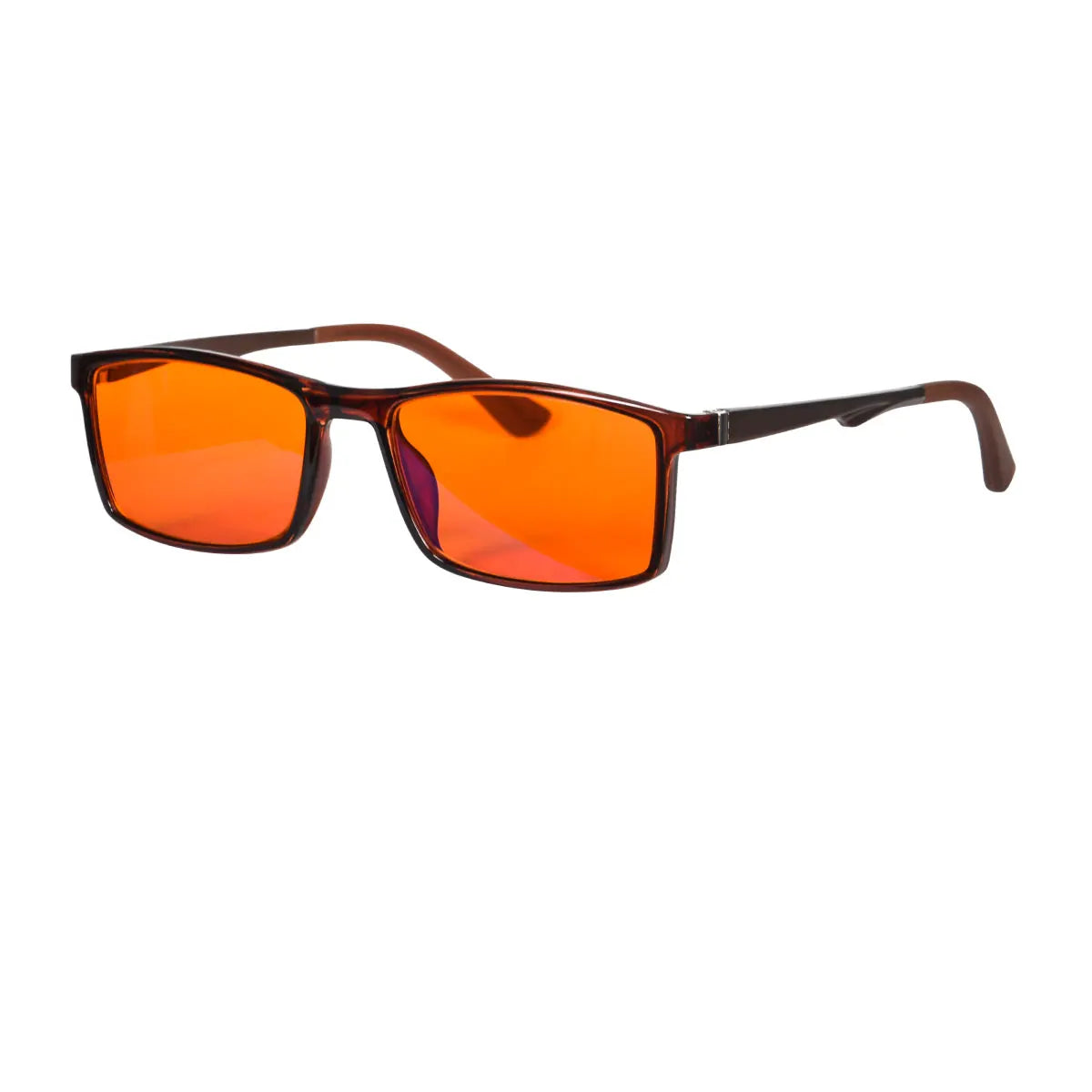 Good Sleep Blue Light Blocking Glasses Men Red Lenses TR90 Frame Aluminium Temples Orange Lens Computer Glasses Men for You
